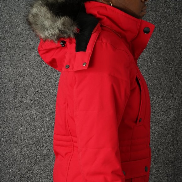 Women's Windriver T-Max Winter Fall Parka Red Jacket - Picture 6 of 16